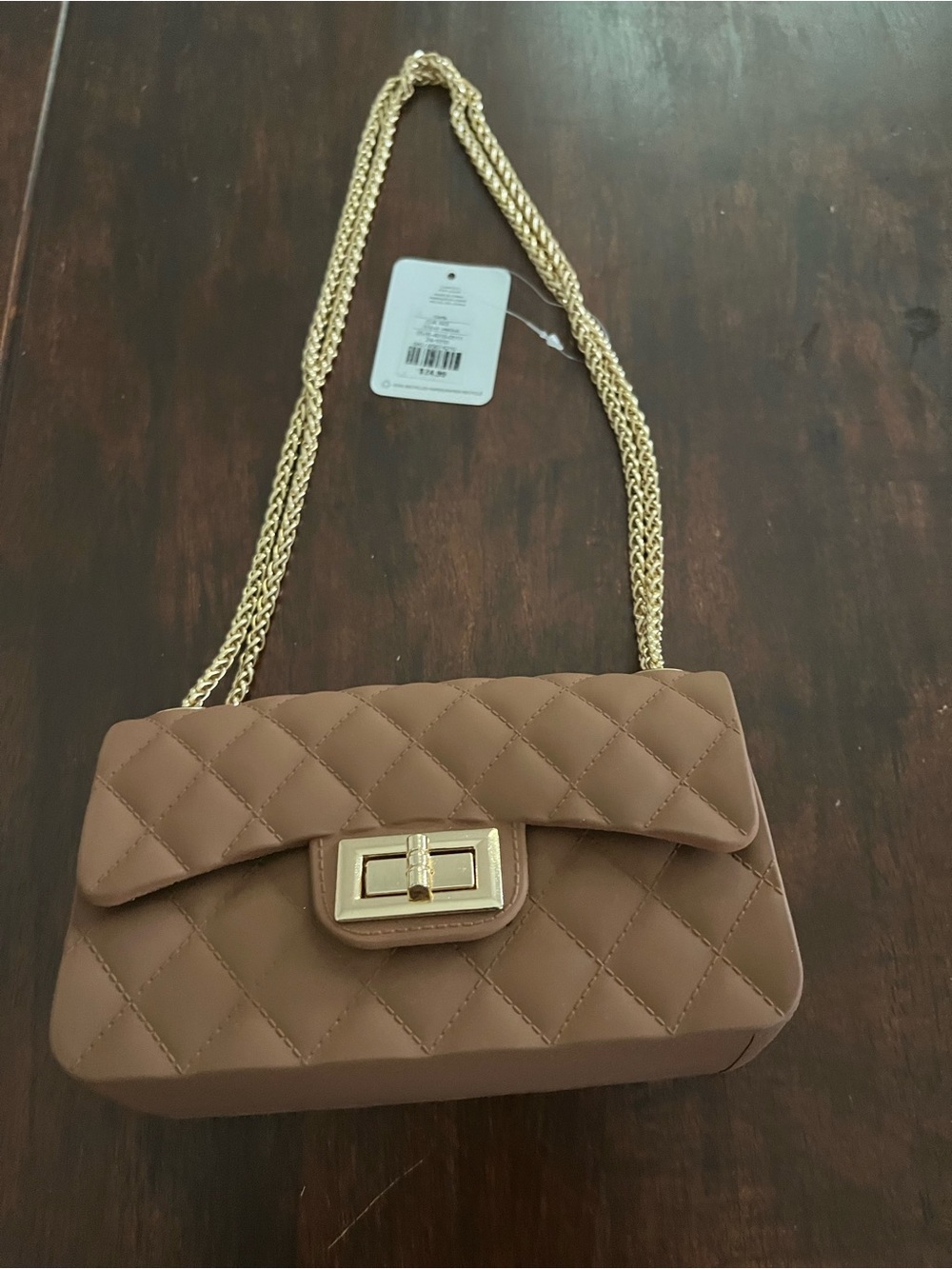 Quilted Chain-Handle Shoulder Bag